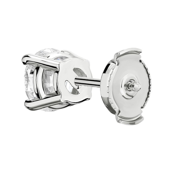 2ct Round Solitaire Earrings - Picture 8 of 11